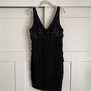 Sparkly Ruffled Bodycon Dress